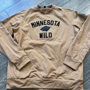 UNRL Minnesota Wild Men's Crewneck Sweater - Tan